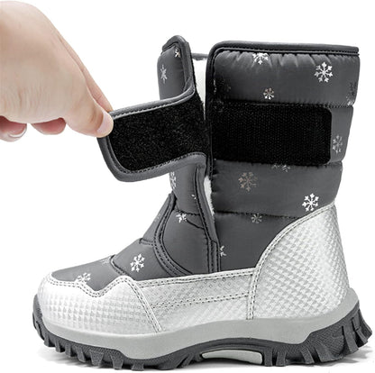 Girls Boys Snow Boots Winter Outdoor Waterproof Slip Resistant Cold Weather Shoes (Toddler/Little Kid/Big Kid)