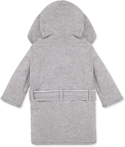 - Bathrobe, Infant Hooded Robe, Absorbent Knit Terry, 100% Organic Cotton, 0-9 Months (Heather Grey)